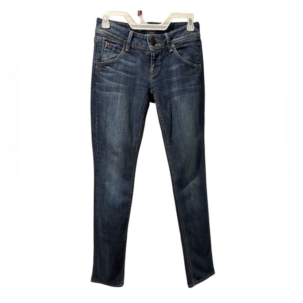 HUDSON Signature Flap Pocket Elm Wash Straight Jeans Womens Size 25